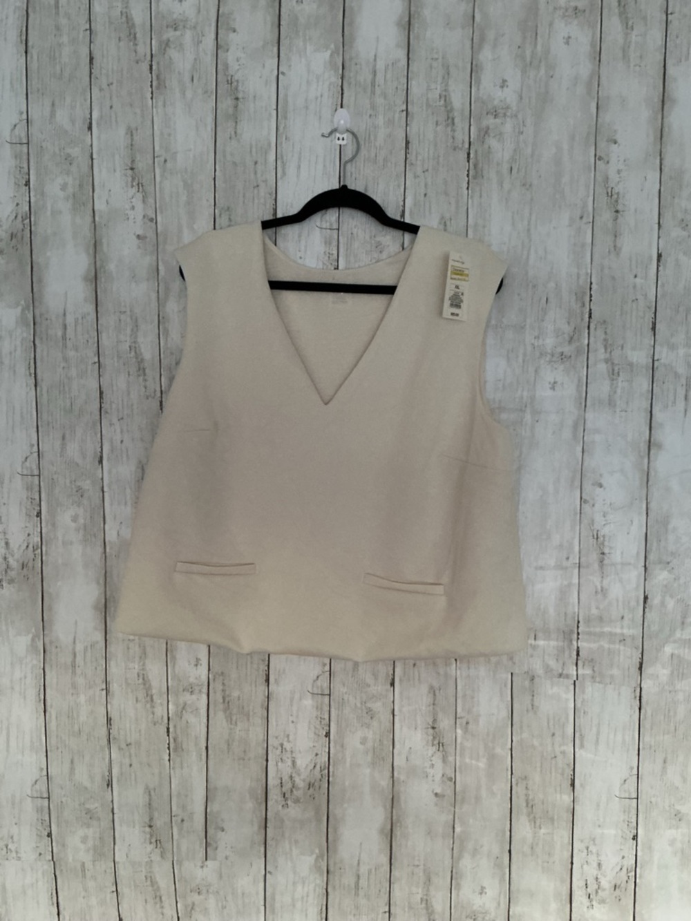 a new day Cream V‑Neck Sleeveless Tank Top